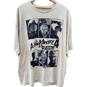 Nightmare on Elm Street 4 Dream Master tan horror Freddy Halloween T-shirt 4XL
